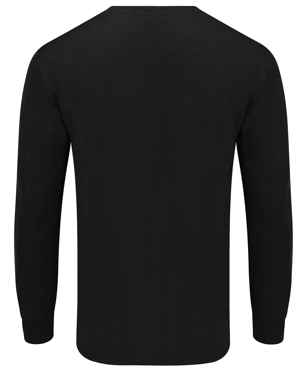 Black Sweatshirt with White In-Debt Logo - In-Debt Clothing